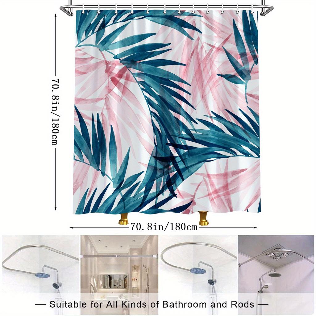 Tropischer Palmen Duschvorhang: Umarme das kräftige Blattdesign, den weichen Stoff und die exotische Atmosphäre für dein stilvolles Badezimmer