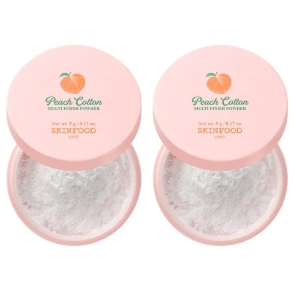SKINFOOD Peach Cotton Multi Finish Powder 5g*2Pcs/4Pcs
