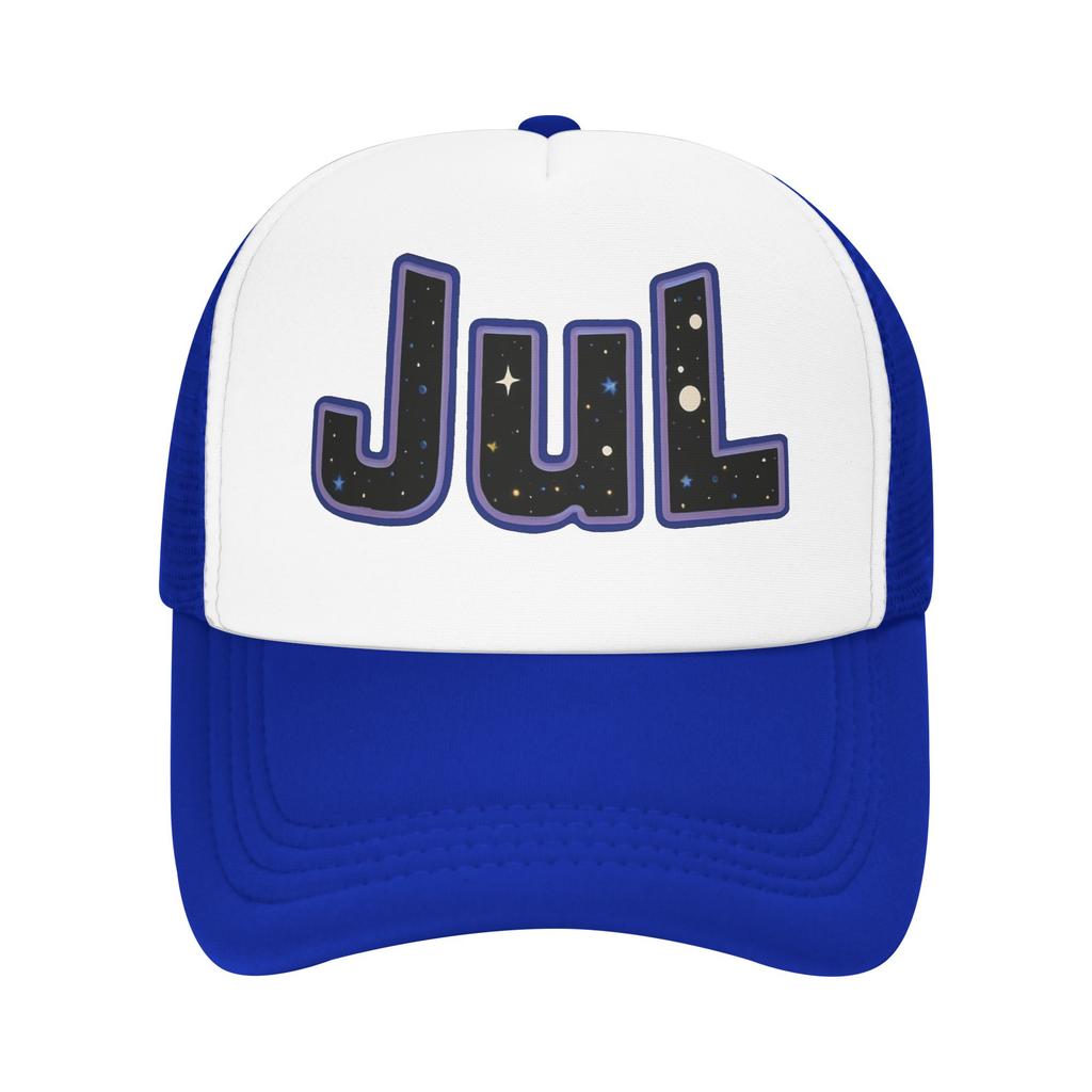 JUL Rapper Logo Mesh Baseball Cap Unisex Women Casual Trucker Worker Cap Hats Adjustable Summer Trucker Hats