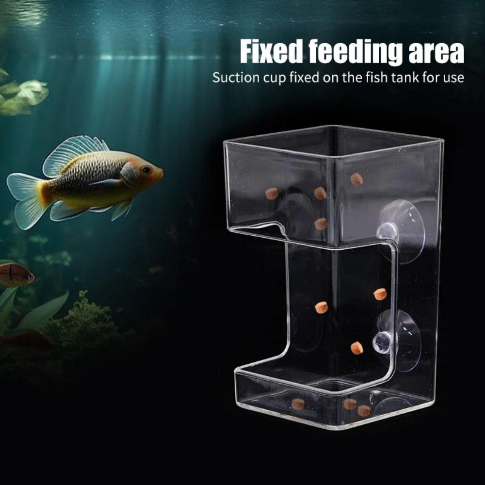Transparent Aquarium Feeders Ring Acrylic Fish Tank Food Dispenser  for Baby Fish Shrimp