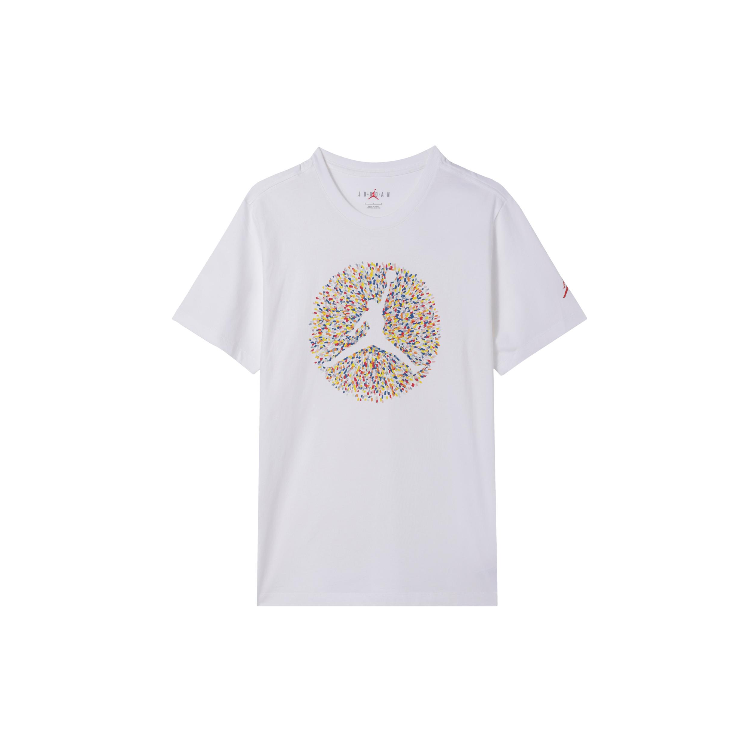 Jordan Flight T Shirts Men s White Crew Neck Moderate FN6007-100 L