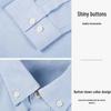 TRIES Men's Embroidered Long-Sleeve Cotton Shirt