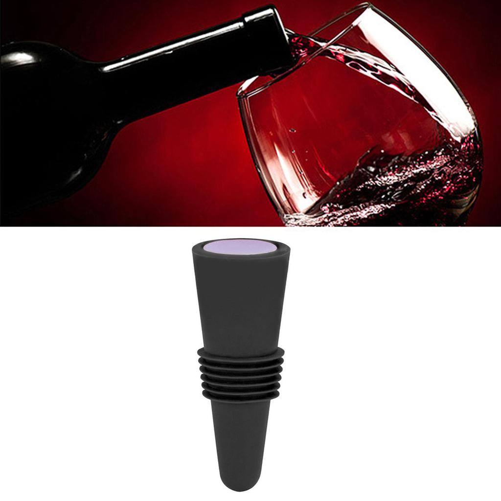 Rolha de Garrafa de Vinho Silicone de Grau Alimentício Aço Inoxidável 6,1x2,35cm Decorativa Prática Reutilizável