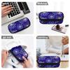 Pen Case Strong Polyester Fabric Organized Storage Smooth Zipper with Main Compartment Mesh Pocket and Pen Slots for Students