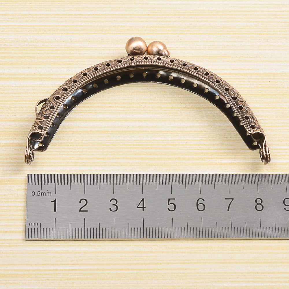 8,5 cm Metalowa Ramka Portmonetki na Monety Zapięcie typu Kiss Clasp do Torebki Kopertówki Uchwyt Akcesoria do Torebek Kolor Czerwonego Brązu Metalowe Elementy do Torebek