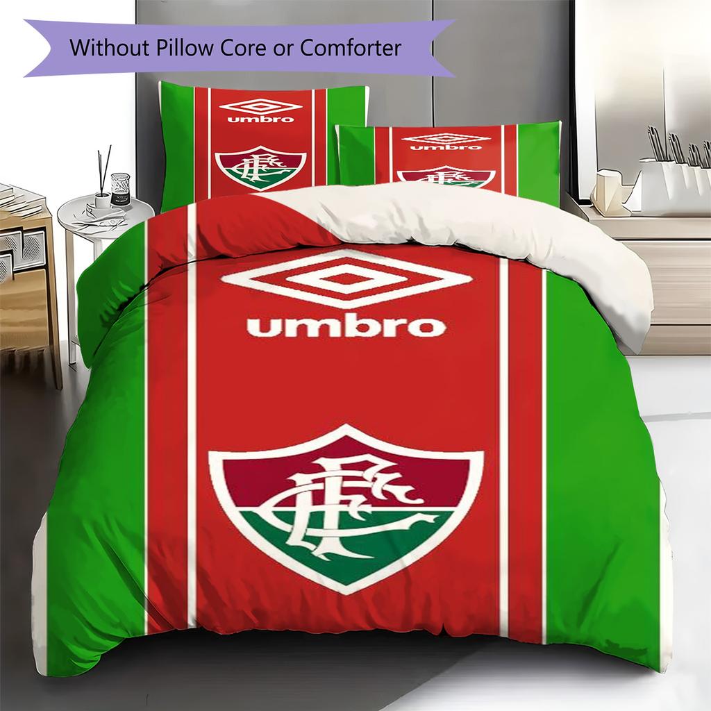 Fluminense Pattern Bedding Set Quilt Cover Pillowcase Home Decor Gift (1 * duvet cover + 2 * pillowcase, without core)