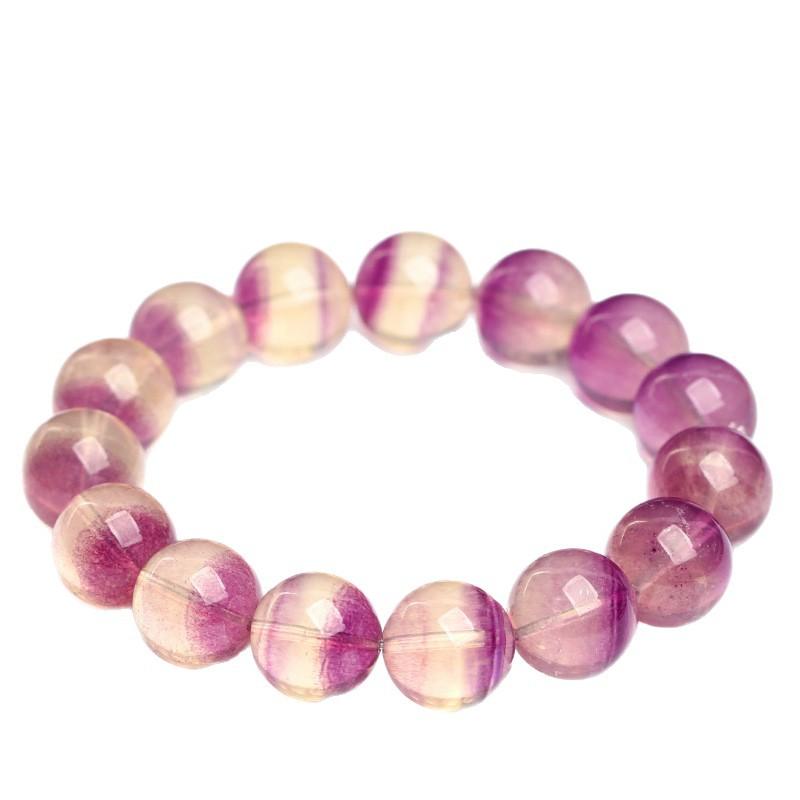 Hongchu Crystal Natural Purple Fluorite Treasure Bowl Bracelet Purple Fluorite Unicorn Bead Bracelet Scattered Beads