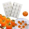 Durable Silicone Orange Fruit Mold Cake and Jelly Pan with Multiple Cavities Reusable Mould for Baking Treats in Any Kitchen