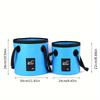 2pcs Collapsible Bucket Camping Water Storage Container Portable Folding Wash Basin For Traveling Hiking Fishing Boating Garden