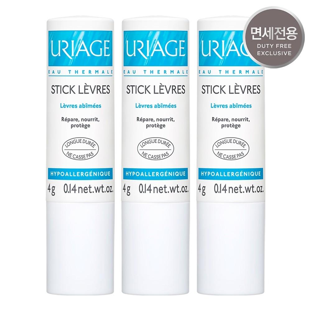 Uriage Soft Lip Balm 4g 3 Pieces
