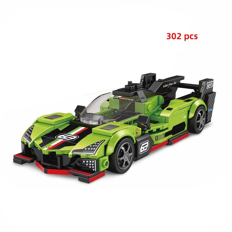 Technické Město Aut Rychlost Závodní Auto Stavebnice Sportovní Auto Garáž Auto Rennau Voiture MOC Kreativní Vozidlo Hračky