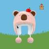 New Windproof Bonnet Cap Coldproof Warm Pullover Hat Plush Capybara Fluffy Ear Protection Cap Women