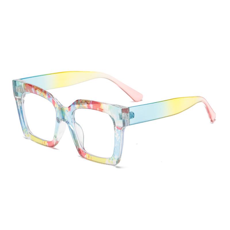 Новые яркие узорчатые очки с большой оправой, защитой от синего света, для похудения - Европейский и американский уличный стиль BL913