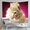 Cute Farm Rabbit Tapestry Grey Rabbit Tapestry Creative Style Tapestry Art Wall Hanging Home Living Room Bedroom Dorm Tapestries