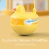 360 ° Rotation Tumbler Cat Toy Bite Resistant Duck Shaped Kitten Play Wand with Bells with Feathers Self Entertaining Toy