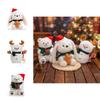 Christmas Plush Bear Snowman Soft Toy With Pp Cotton Filling For Holiday Gift