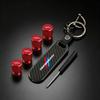 Car Valve Caps Wheel Tires Air Tyre Stem Protective Cover And Car Keychain For BMW M Performance Emblem E46 E36 E34 F10 E90 E60 GX6