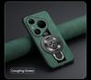 For Huawei Pura 90 Pro Max Wireless Charging Magnetic Ring Holder Case For Pura 90ProMax Soft Frame PU Leather Shockproof Cover