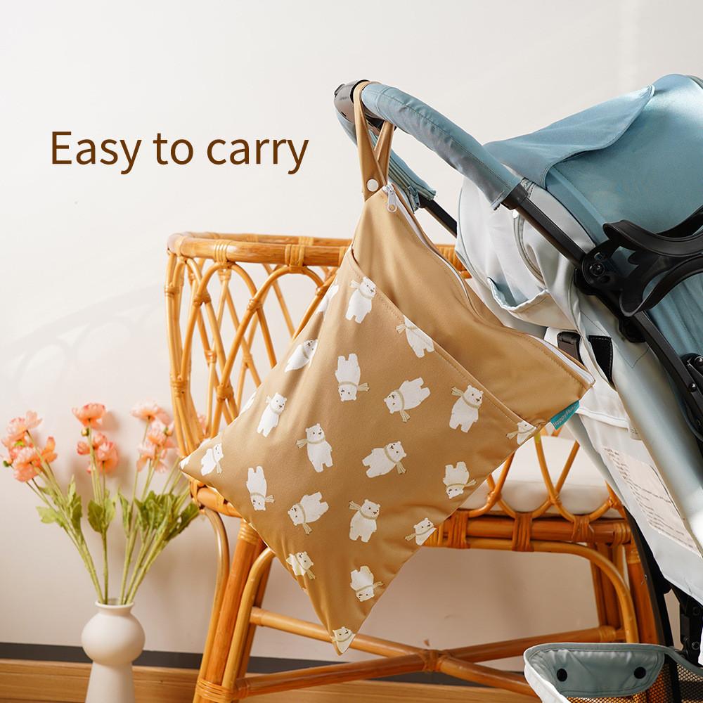 Children Travel Storage Bag With Waterproof Polyester Fabric For Baby Diapers And Toiletries