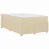 Bed Frame with Mattress Cream 120 X 190 Cm Fabric