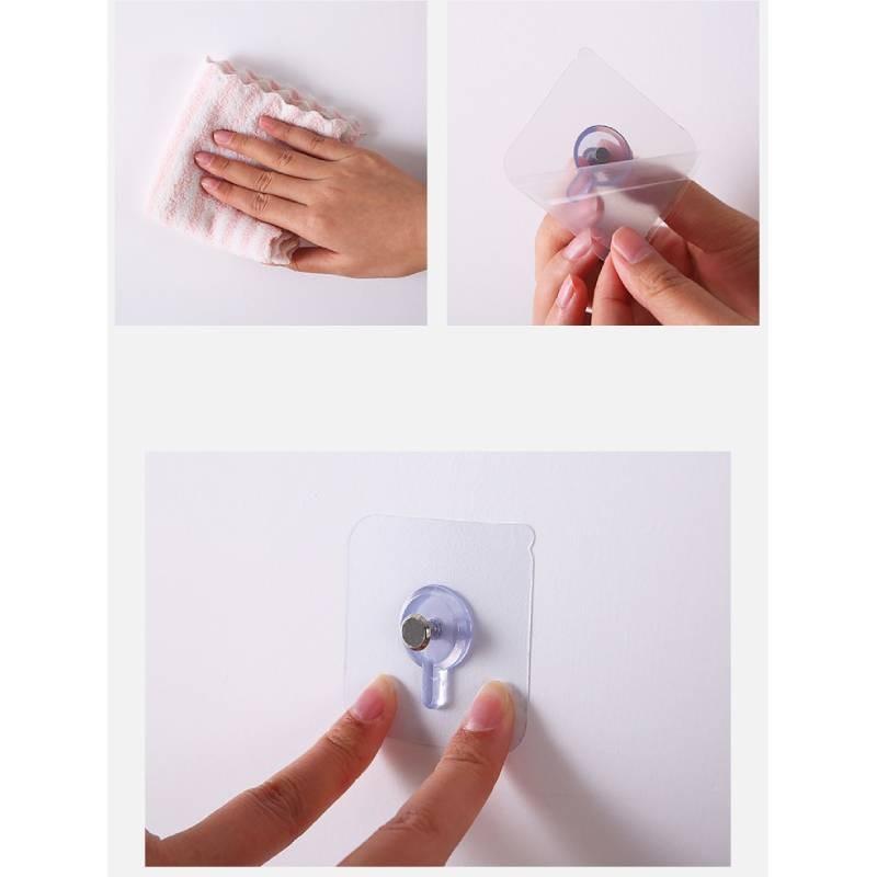 Wall Iron Pvc Hook With Heavy Duty Adhesive For Photo Frames And Tools Shelves