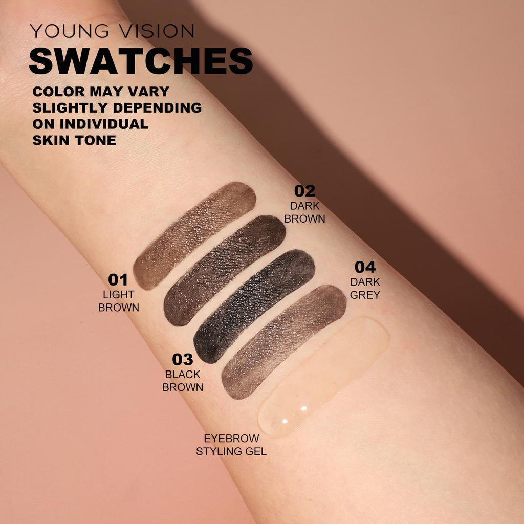 YOUNG VISION Augenbrauengel - Natürliche Farbabgabe, Lang anhaltendes Fixieren, High-End Wilde Augenbrauen