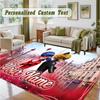 Crystal Velvet Square Rug Custom NameMiraculous Ladybug Pattern Non Slip Home Floor Decor Rug