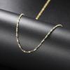 Simple Chain Necklace for Women Gold Water-wave Snake Box Chain Clavicle Choker Jewelry on The Neck C002