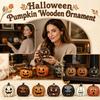 2D Vintage Distressed Wooden Pumpkin Halloween Tabletop Decoration