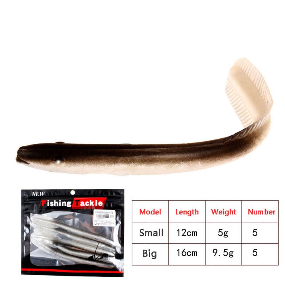 5ks Simulace úhoře Měkká rybářská nástraha 16cm 10g Umělá měkká návnada Životaschopný wobbler Nástrahy na kapra Sladkovodní Mořské rybářské potřeby Pesca