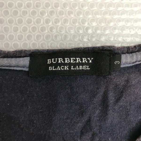 SANYO COAT BURBERRY BLACK LABEL Big Logo T-Shirt Men’s 3 Navy Cotton(USED)