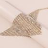 Retro Multi-row Flash Diamonds Bib Necklace Exaggerated Geometric Triangle Full Rhinestones Clavicle Chain for Female