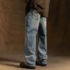 High Street Trend Jeans Boys American Retro Washed Old Straight Versatile Micro La Casual Denim Trousers