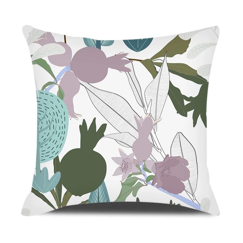 Modern Style Cushion Cover Abstraction Geometric Floral Plant Printed Pillow Cover Home Sofa Chair Decorative Pillowcase 45*45cm