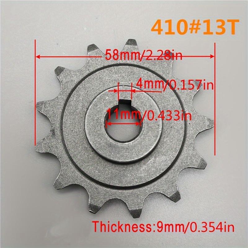 Original 9T Fixed Chainwheel 410 Chain Small Gear, Used for Electric Bicycle Motor MY1016Z Bicycle Side Drive Motor Unit Motor MY1018