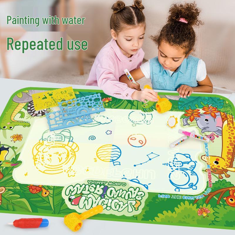 Extra-Large Magic Water Drawing Mat for Kids - Reusable Water Writing Cloth & Graffiti Canvas