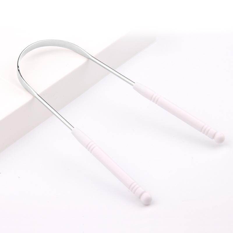Stainless Steel Tongue Scraper & Brush - Oral Hygiene Tool
