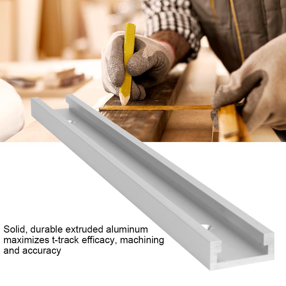 Aluminum Alloy t slot Miter Track Jig Non Porous Slide Slab Fixture Woodworking Tool (300mm)
