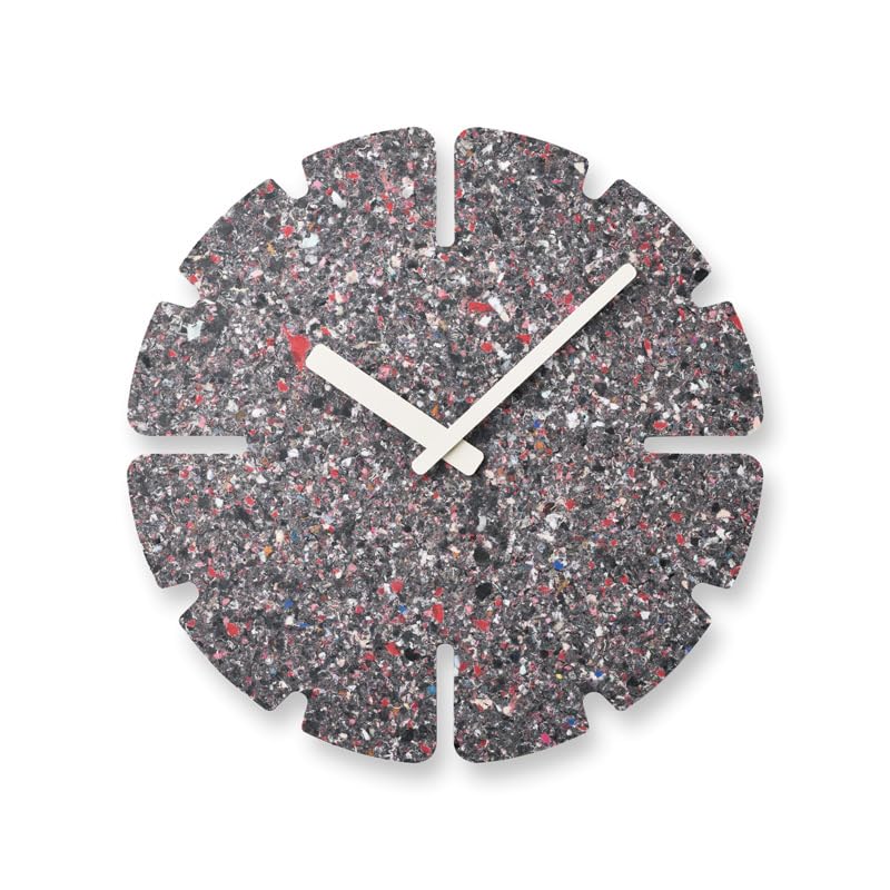 Lemnos Paneco Analog Wall Clock, Made with Recycled Fiber Board, PANECO CLOCK HIL22-11 A MID, Round Slit