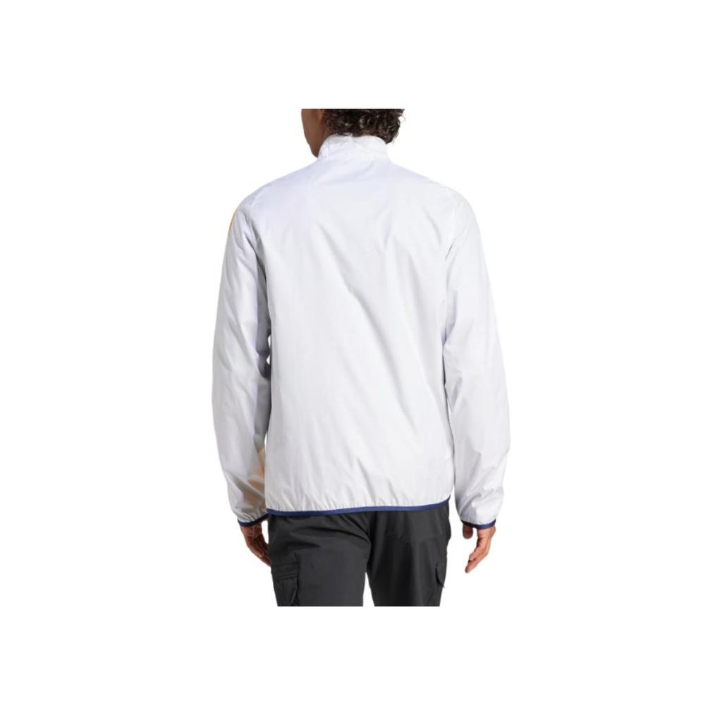 Adidas Los Angeles Galaxy 25-26 Anthem Retro Color Block Striped Reversible Jacket Men Jackets White JE5636