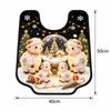 Absorbent Bathroom U-shaped Mat Christmas Theme Bath Mat Fun Toilet Floor Rug  Household