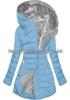 Mid-Length Slimming Hooded Jacket - Women's Thickened Cotton with Velvet Lining