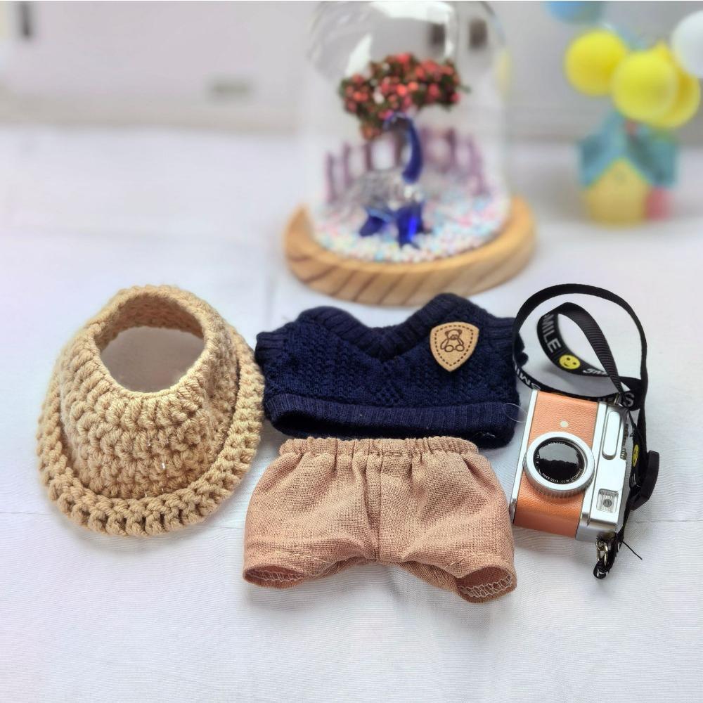 {Baby Clothes Only} 17CM Pendant Clothes Cute Knitted Sweater Set Doll Hat Doll