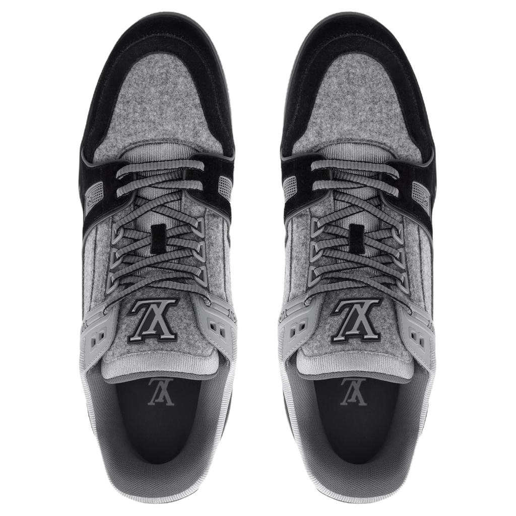Louis Vuitton Trainer Low Top Stylish Skateboarding Shoes Men's Gray 1A5Q1C