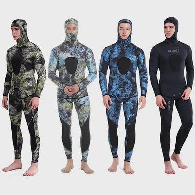 3MM Men's Camouflage Neoprene Diving Suit for Cold and Warm Water Surfing and Hunting.