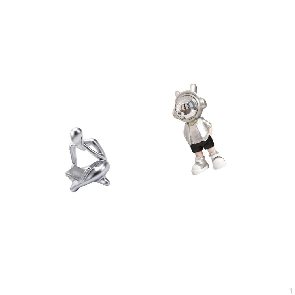 Abstract Astronaut Thinker Statue Decoration for Tabletop Living Room Shelf Office Bookshelf