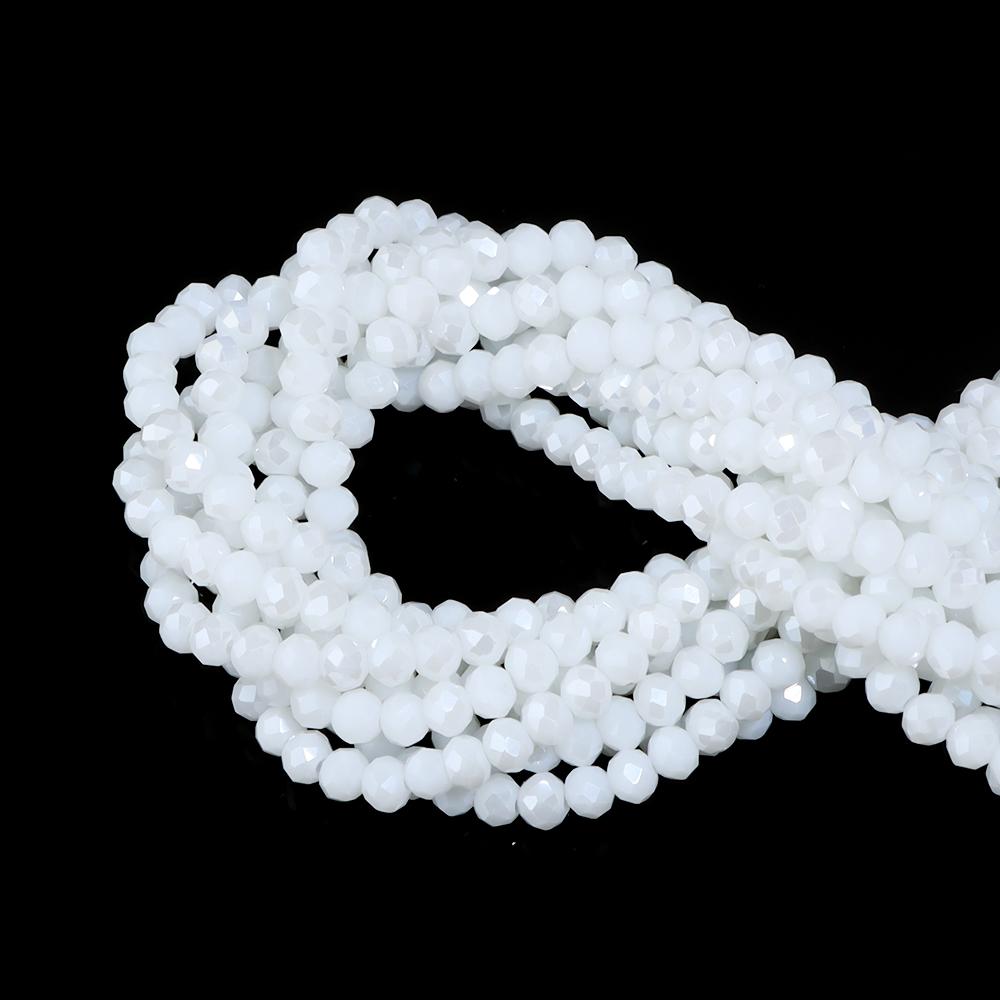 3/4/6/8/10mm Multicolor Crystal Glass Faceted Beads Rondelle Spacer Flat Abacus Bead For Jewelry Making DIY Necklace Accessories