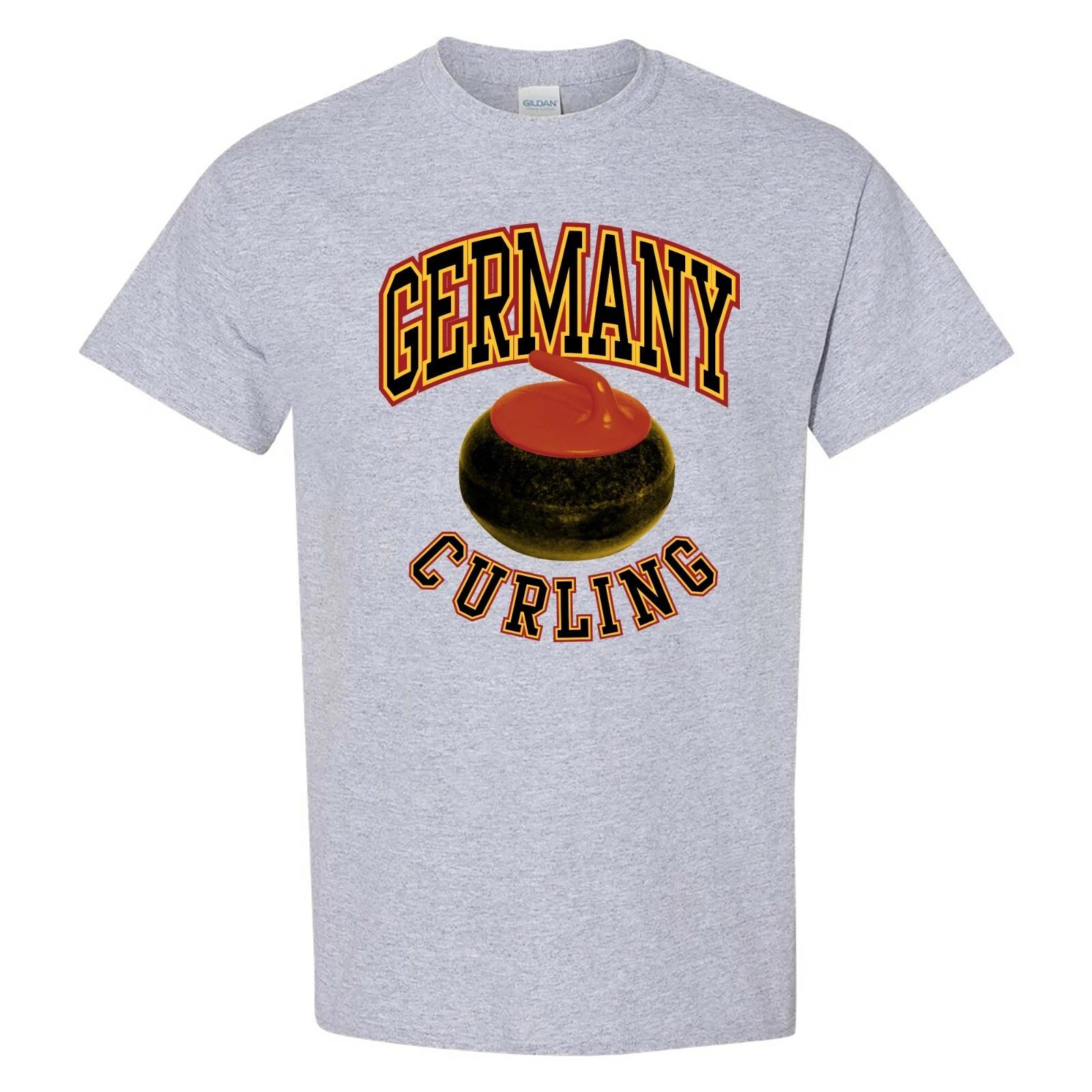 Germany Curling Winter Sports Games T Shirt - Sport Grey 2XL