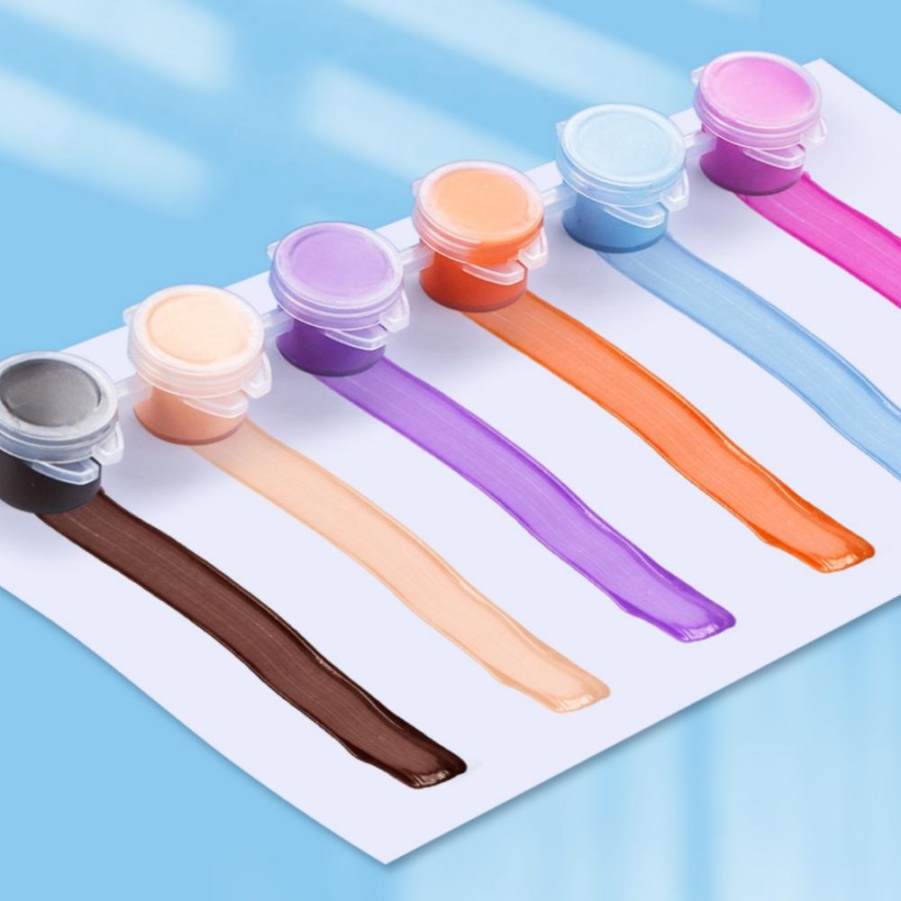 12colors/Set Acrylic Pigment With Brush Palette Small Box Beginner Children's Hand Painted Graffiti Coloring Paint Painting Tool