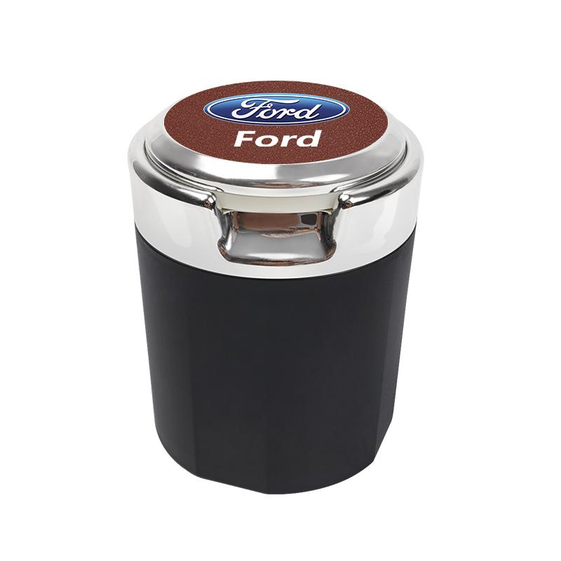 Suede Car Interior Ashtray Portable Garbage Box Storage Barrel For Ford Focus 2 3 Mondeo Kuga Fiesta MK7 Escort Edge C-Max Fiest